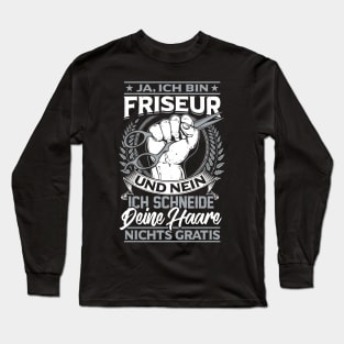 Friseur Friseur Friseur Friseur Friseur Barbershop Long Sleeve T-Shirt